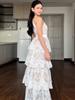 Elegant Sleeveless White Lace Lantern Dress for Women - 2026 Spring Collection