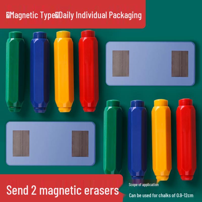 Magnetic Dust-Free Chalk Holder with Automatic Grip