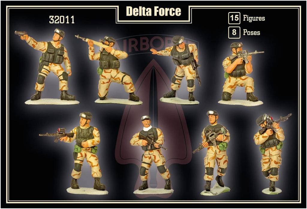 Mars Figure US Army Special Forces Delta Force 8 Figures Plastic Model ORM32011 1/32 Poses/15