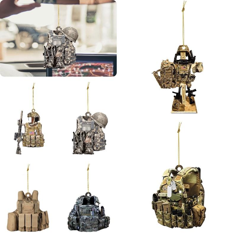 Vintage Acrylic Car Rearview Mirror Pendant Backpack Keychain Auto Interior Hanging Ornament