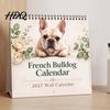 Großer Datumsraster 2027 Französische Bulldoggen Wandkalender Jan.2027 - Dez.2027 12 Monatsplaner