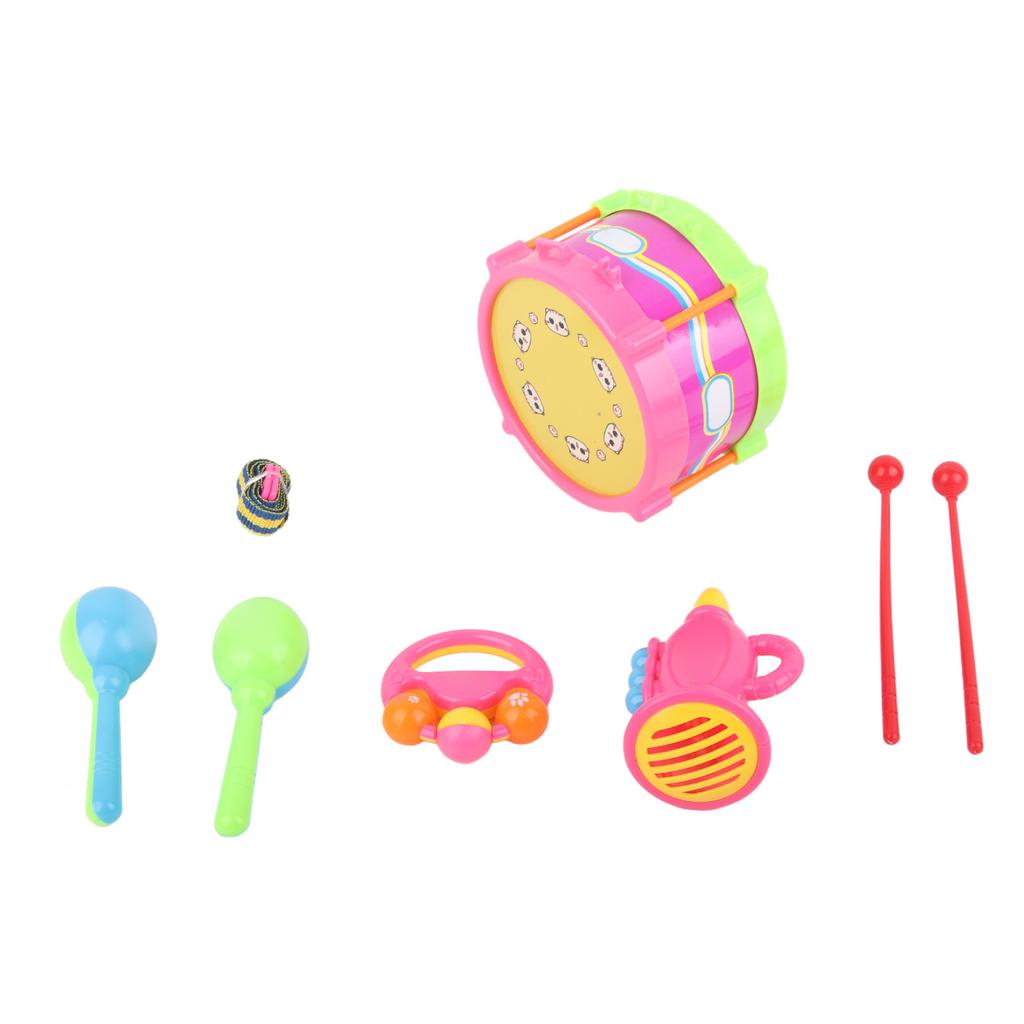 7Pcs Musical Instrument Educational Toys Set Drum Bell Sand Hammer Trumpet for Kids Children