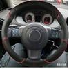 Black Microfibre Leather Car Steering Wheel Cover For Seat Leon (Mk2) 2006-2008 Ibiza (6L) 2007  DIY Auto Steering Case
