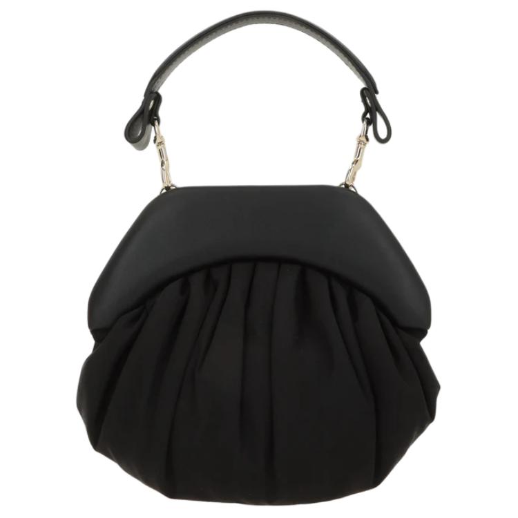 VIVIENNE WESTWOOD Orb Logo Platinum Hardware Leather Clutch Women Clutch Black 49030001WW01F4N401