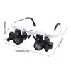 Brillenlupe 8x15x23x Aufsetzbrille mit LED-Licht Stirnbandlinse für Lesebrillen