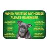 Please Remember Staffordshire Bull Terrier House Rules Doormat Mat Anti-Slip Kitchen Bath Living Room Entrance Rug Carpet