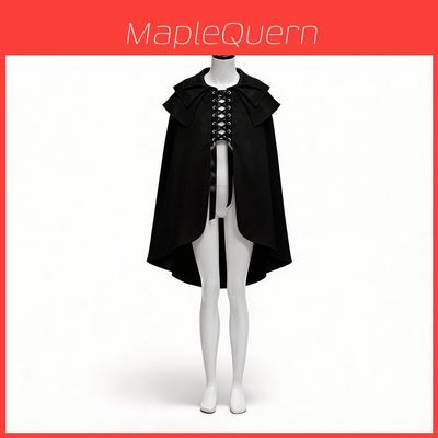 Gothic Costume Cloak For Cosplay With Polyester Fabric For Halloween Stage Performance