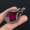 Ruby Pendant Gemstone Jewelry, 999 Copper Wire Wrapped Handmade Pendant, Latest Design Jewelry