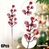 12PCS Christmas Cuttings Table Centerpieces Snowfall Berry Design Christmas Decorations Snow Scene Design Home Decor Winter