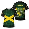 Jamaica Flag Emblem Graphic T Shirt For Men 3D Print Jamaican T-Shirt Tops Short Sleeve O Neck Mens Tee Shirts Streetwear