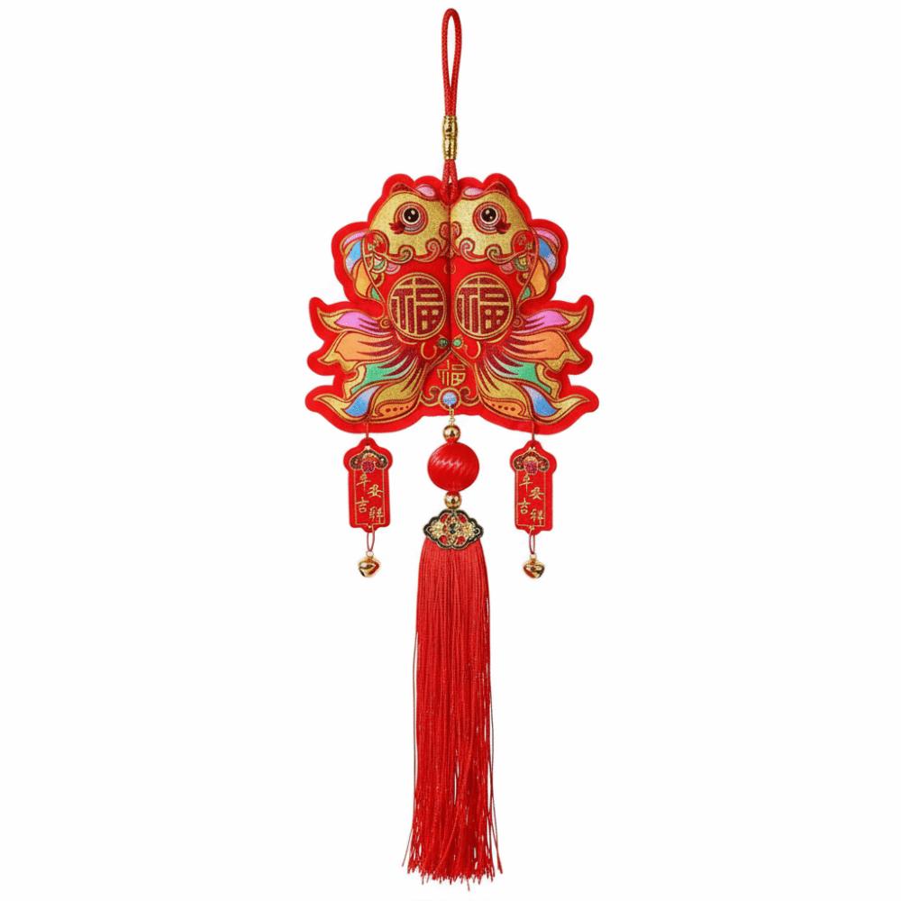

The God of Fortune Chinese New Year Decoration Red Spring Festival Decorations Car Hanging Style D