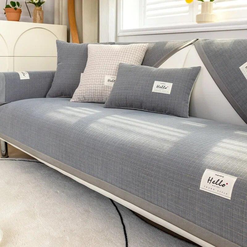 

Чехол для дивана из шенилла, небольшая сетка, современная гостиная, противоскользящий чехол для диванной подушки, полное покрытие, защита мебели от пыли 70x70cm 1pcs