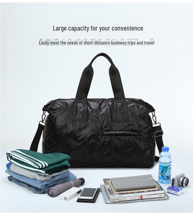 Dámská lehká velkokapacitní cestovní taška – na jedno rameno, do posilovny a bavlněná příruční taška