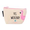 Cute Cartoon Flamingos Coin Purse Canvas Card Holder Cash Zipper Wallet Bag Gift CLE