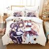 Kawaii Nekopara Bedding Set Single Twin Full Queen King Size Bed Set Aldult Kid Bedroom Duvetcover Sets Anime Parure De Lit Bed
