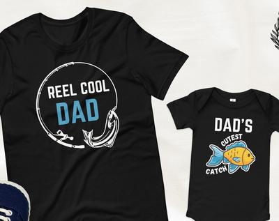 Matching Fishing and Kids Tshirts, Father's Day Gift, Dad and Son Outfits