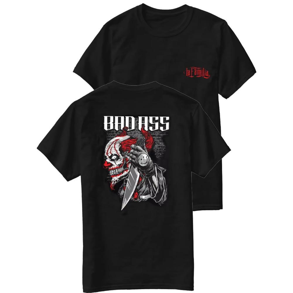 Bad Ass Clown Joker Loyal Respect Haters Support Hardcore T Shirt New 100% Cotton Short Sleeve O-Neck T-shirt Casual Mens Top