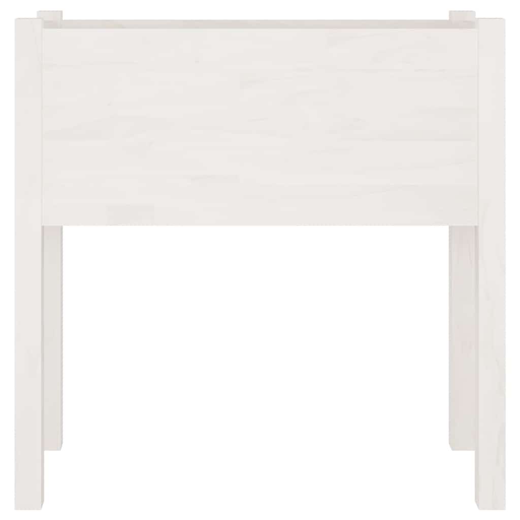 vidaXL Pflanzkübel 2 Stk. Weiß 70x31x70 cm Massivholz Kiefer