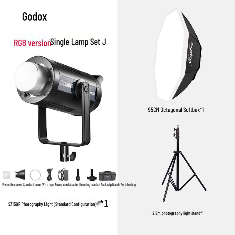 Godox SZ150R RGBWW LED Video Light Kit with 95cm Octa Softbox