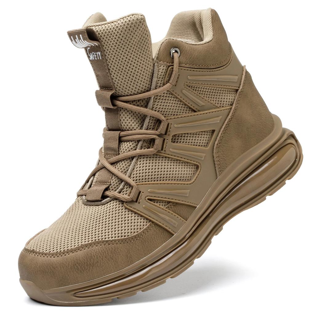 New Fashion 2024 Plus Size 37-50 Men Work Safety Boots Shoes Anti Smashing Male Sneakers Steeli Toe Cap Outdoor Footwear