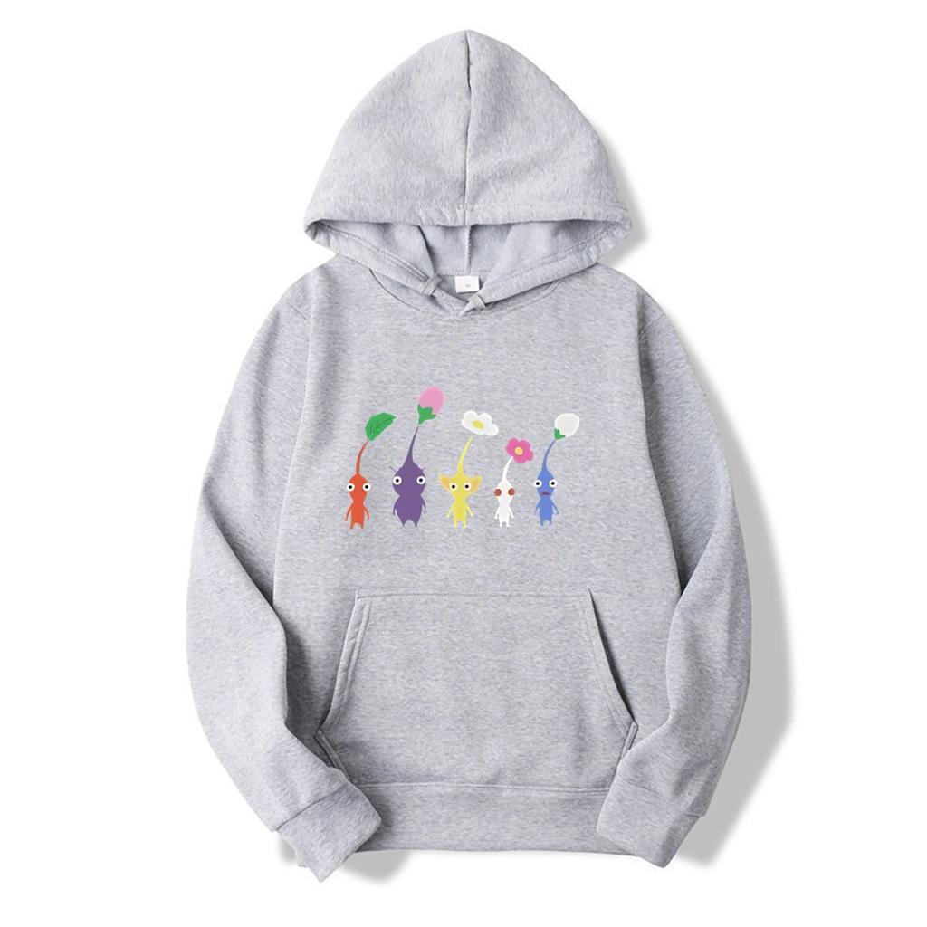 Kawaii Pikmin hoodies Men Funny hoodies Summer Breathable Comfortable Tee Hombre Cute Cartoon Graphic hoodies