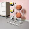 Foldable Basketball Rack Multi-Layer Storage Organizer For Basketball Hoop Balls Adjustable Sports Equipment Holder