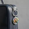 Alloy Keychain With Dome Glass Horse Charm For Keys Purses Decorative Key Chain Accessories for Women Girls