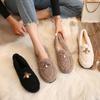 2023 Neue Damen Winter Plüschschuhe Tragen rutschfest warm flachsohlige Schneestiefel Mode gehört zu dekorativem Design Groß 41-43