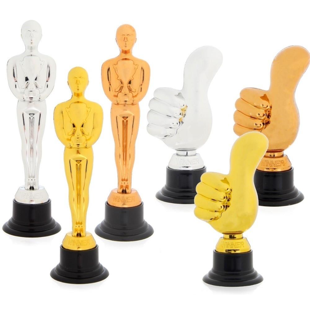 Plastic Material Gold Trophy Awards Large Size Plastic Trophies Football Trophy  Home Desktop Decor