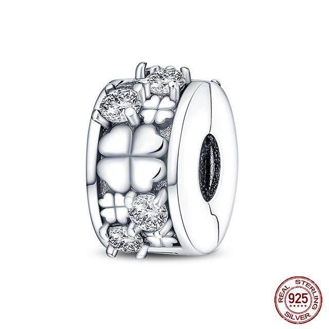 2023 mode Frühling Glück Vier Kleeblatt Serie 925 Sterling Silber Charms Perlen Fit Fasion 925 Armband DIY Schmuck