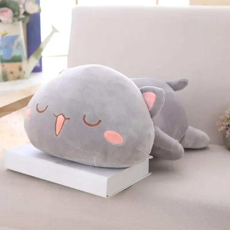 

Большие плюшевые игрушки в виде лежащего кота, мягкие, милые, плюшевые, кукла-кошка, милая подушка в виде животного, мягкие мультяшные игрушки для девочек, рождественский подарок 35cm