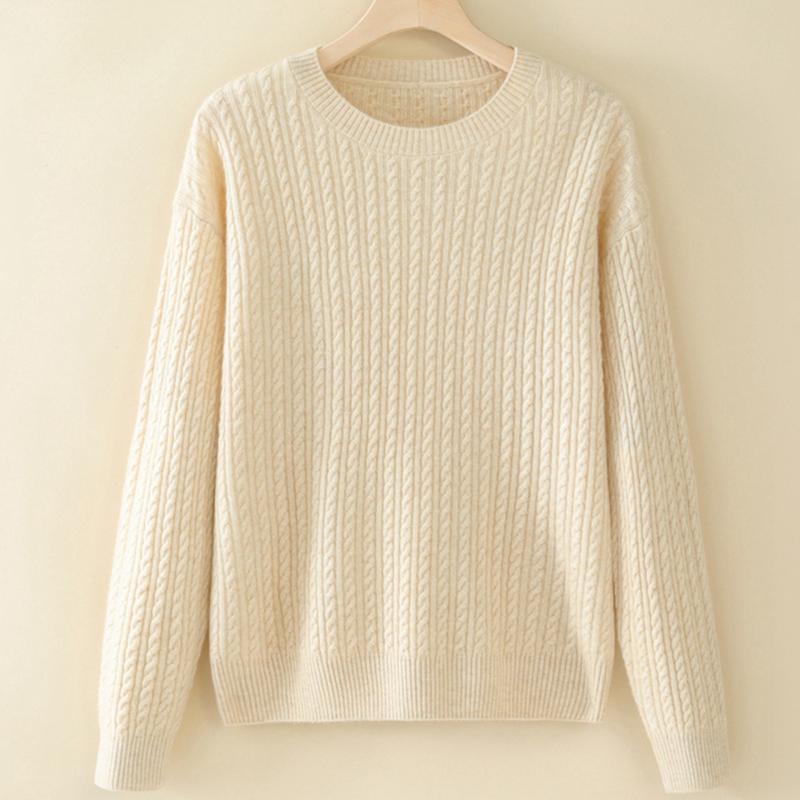 

Женский кашемировый свитер Qinghe cashmere 100% кашемир женский осенне-зимний кашемировый пуловер мягкий и теплый M бежевый