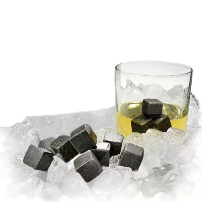 9pcs Whiskey Stones Beverage Chilling Stone Sipping Ice Cube Reusable Cooling Rocks for Water Drink Whiskey Wine Men