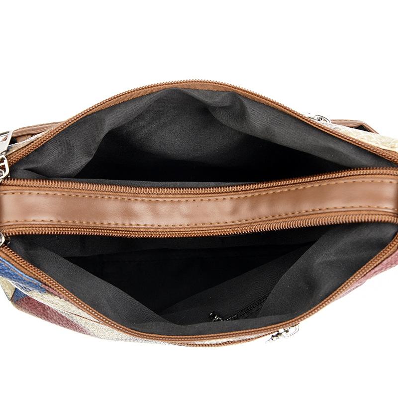 Geantă de damă din piele moale Geantă de navetă de capacitate mare cu mai multe straturi Rucsac din piele PU Geantă casual pentru femei cu un singur umăr