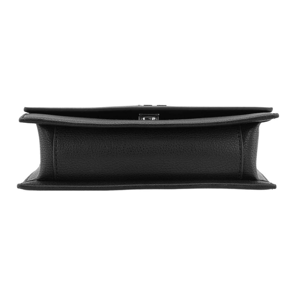 Calvin Klein Borsa a Spalla/Crossbody da Pendolare con Patta a Catena e Logo a Lettere PU da Donna Nera DH2806-001