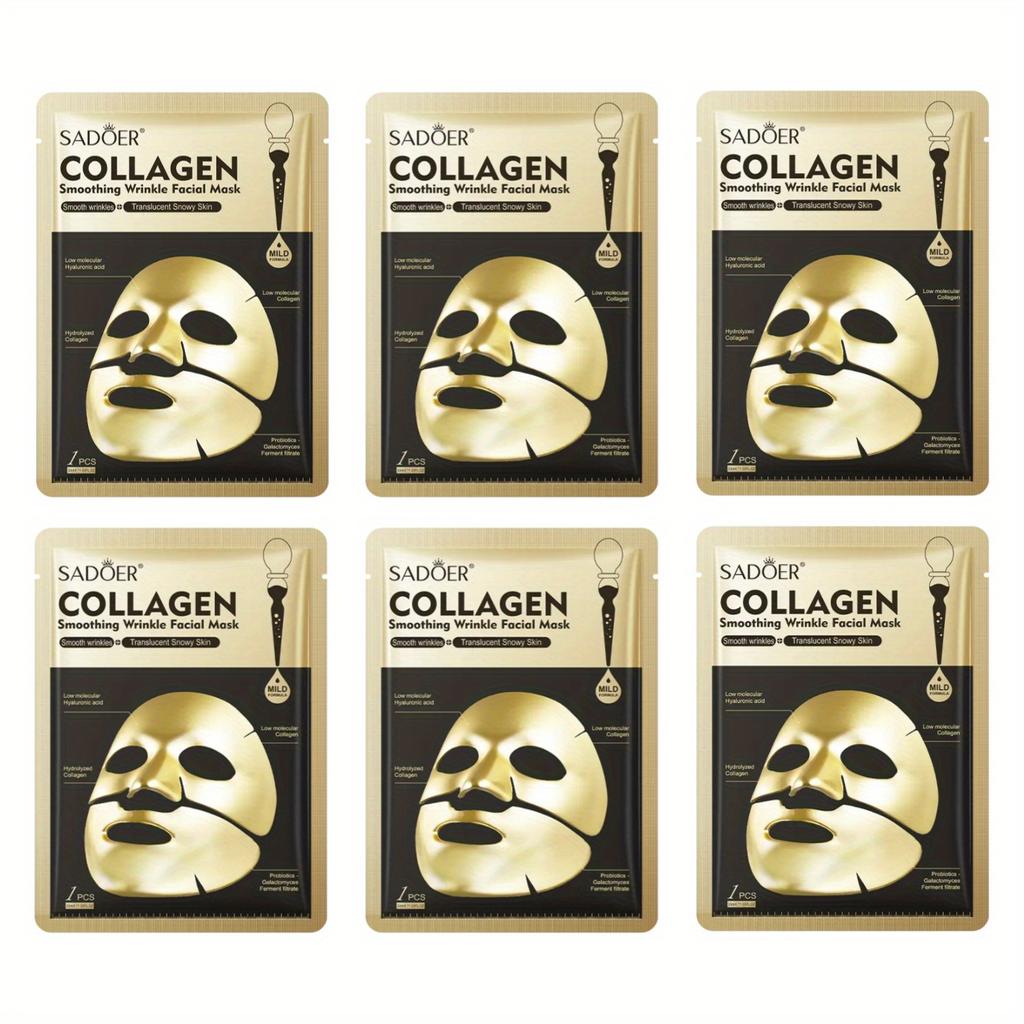 COLLAGEN Smoothing Wrinkle Facial Mask,Highly Moisturizing,Hydrating and Locking In Moisture,Firming,Smoothing and Brightening The Skin