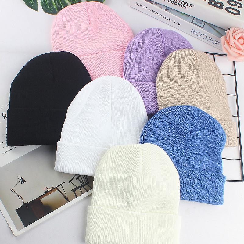 Herbst Winter Strickmütze Lustige Gesichts Mütze Vielseitig für Damen Streetstyle Personalisierte Stickerei Wollmütze Warme Zehenkappe Unisex