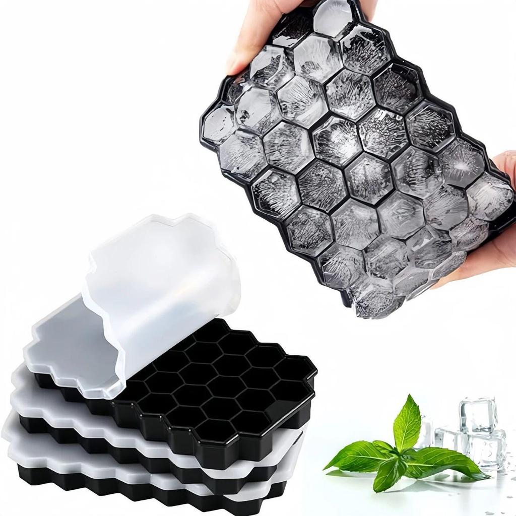 Food Grade Silicone Ice Cube and Ball Mold Tray for Easy Release - Perfect for Whiskey Bars and Ice Making