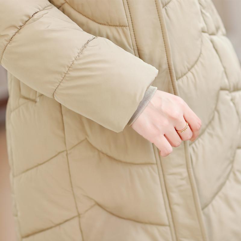 Casacos Longos Femininos de Meia-Idade Parkas de Inverno com Capuz Elegantes Soltos Grossos Quentes Tamanho Plus Agasalhos Jaquetas Femininas