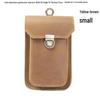 Men's Genuine Leather Waist Bag - Crazy Horse Cowhide Mobile Phone Holster for Outdoor & Construction Use