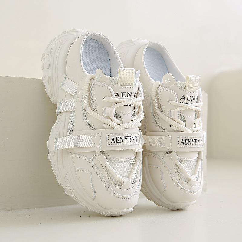 New half slippers women's 2025 summer student sports running shoes casual shoes with increased soles can be worn