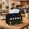 1pc Mystic Celestial Botanical Tissue Box | Durable, Moon Phase Night Decorative Suitable for Living Room Accent, Bedroom Decor, Encouragement Gifts, 