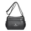 Borsa da donna in morbida pelle, grande capacità, borsa per mamma di mezza età, borsa a tracolla multistrato, borsa per cellulare, piccola borsa quadrata
