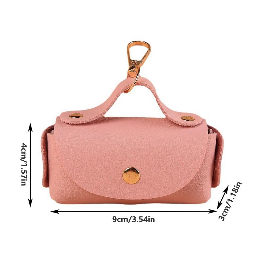 Leather Pet Waste Bag Dispenser Multi-Color with Keychain Dog Waste Bag Multifunctional Lightweight Pet Poop Bag For Outdoor Use
