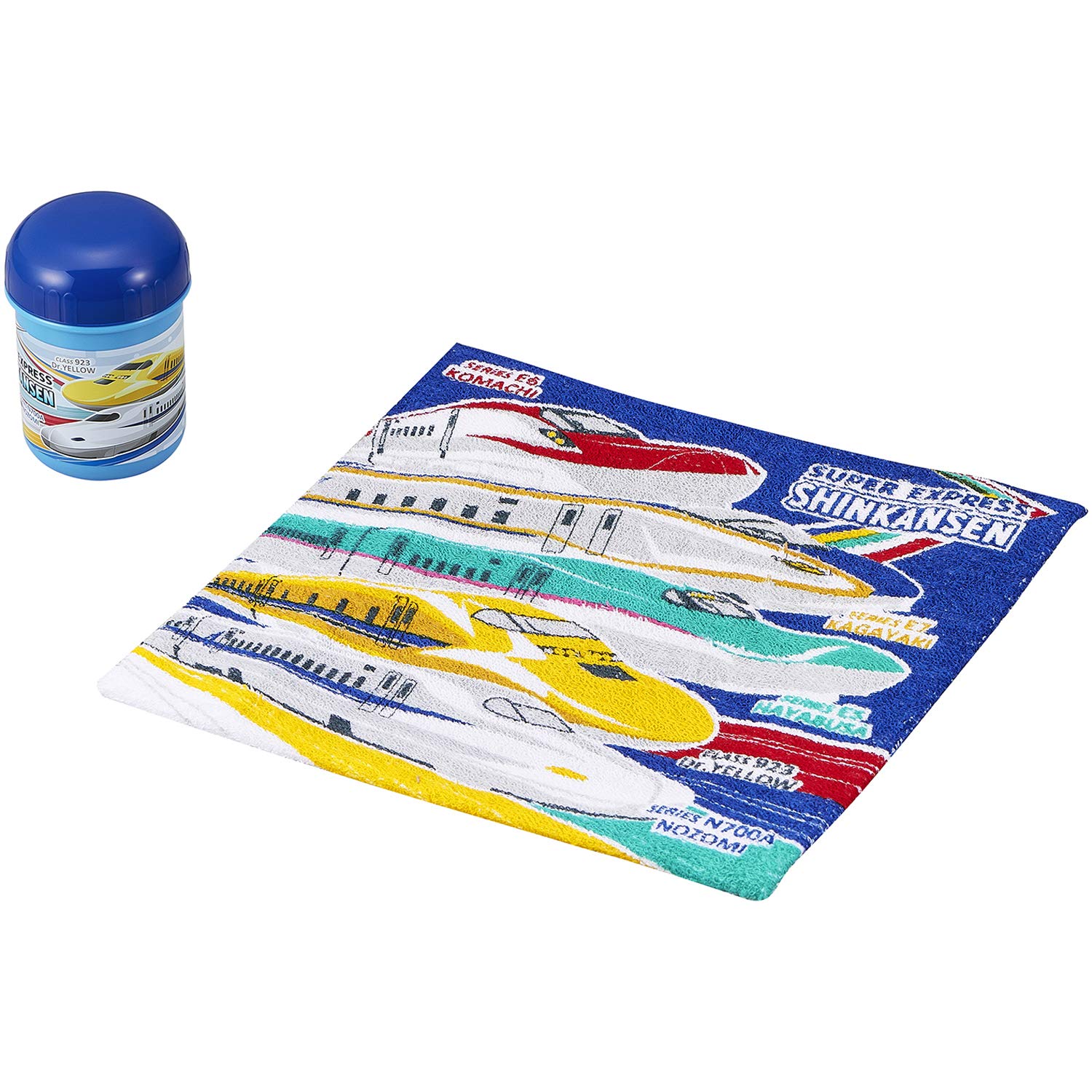

OSK Bento Box Lunch Box Wet Wet Set Shinkansen Made in Japan Blue OC-1