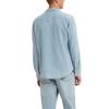 Levis SS22 Wasserwaschen Einfarbig Gespleißtes Logo Langarmhemd Herren Hemden Blau 85745-0003