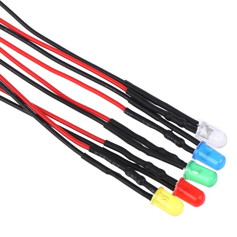 5Pcs 5Mm Super Bright Light Emitting Diode 20Cm Indicator Light