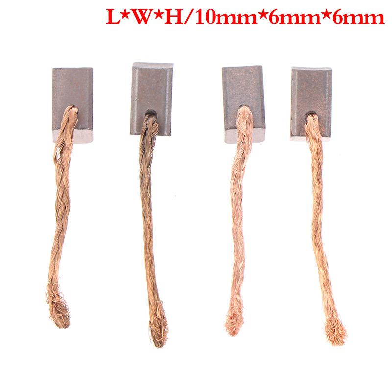 4 stk Elektrisk motor Karbonbørste Elektroverktøy Blåsevifte Grafittbørster 6X6X10Mm