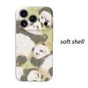 Chubby Fluffy Panda Pile Graphic Art Film Aesthetic Protective Shockproof Bumper Phone Case Cover For iPhone 14 15 16 17 Pro Max Plus