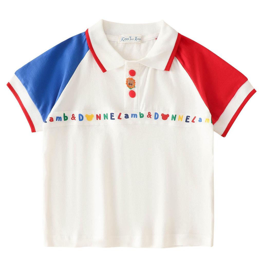 Children's Cotton Polo Shirt: Boys' Short Sleeve Summer Top for Kindergarten and Primary School